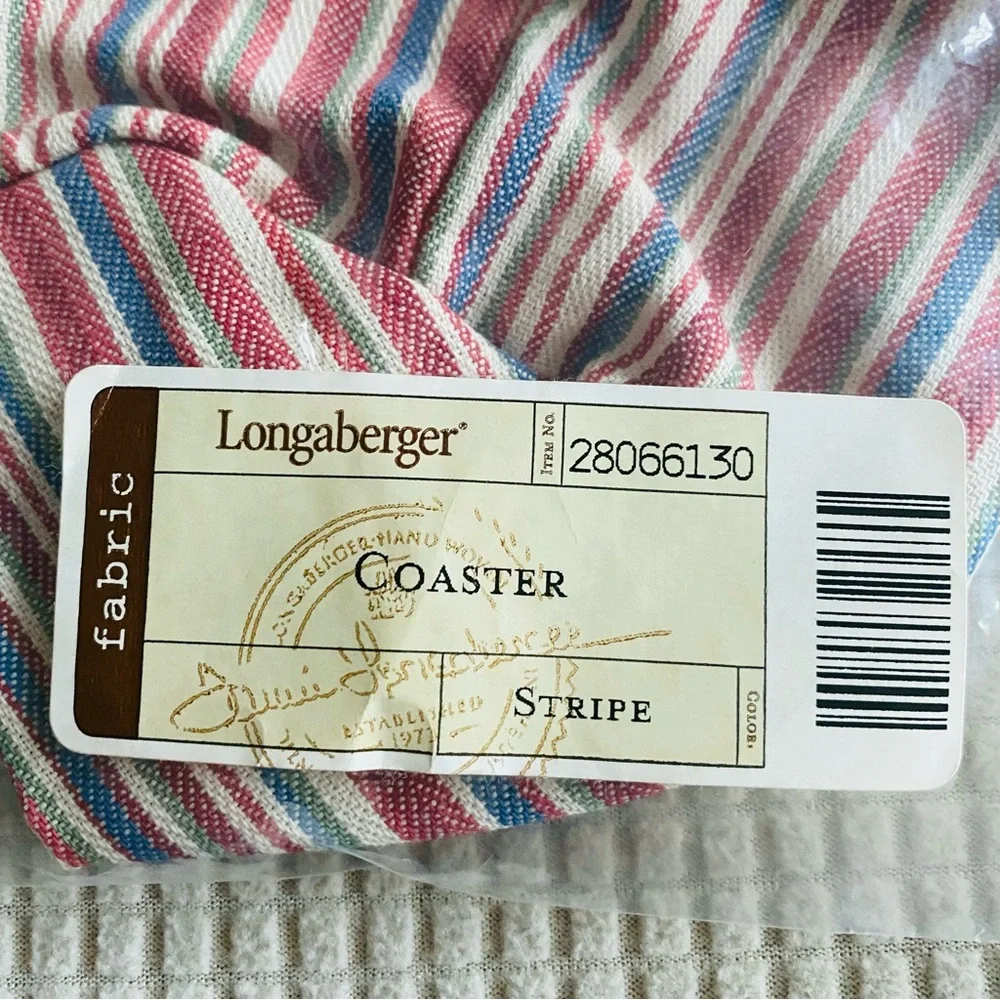 Longaberger Stripe Liner for Coaster Basket